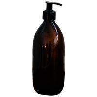 Monstera Amber Bottle with Black Pump - 500ml 